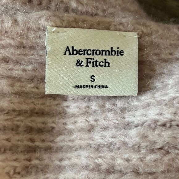 Abercrombie & Fitch Soft Fuzzy Knit Boatneck Dolman Sweater Blush Pink Womens S - Picture 3 of 7